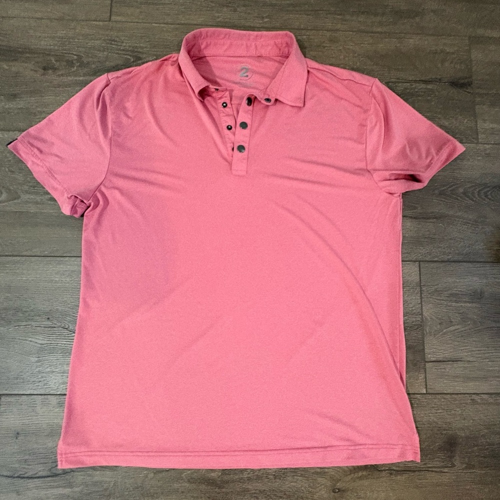 Men's Pink Polo Golf Shirt 2GG Apparel